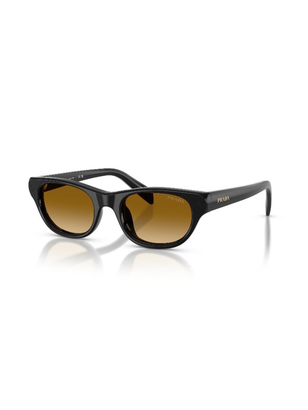 New Prada Women's Sunglasses Black Yellow Lens Acetate Frame PR C08S 16K10X 50